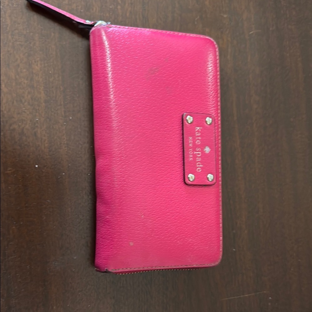 Kate Spade Vibrant Pink Zip Wallet